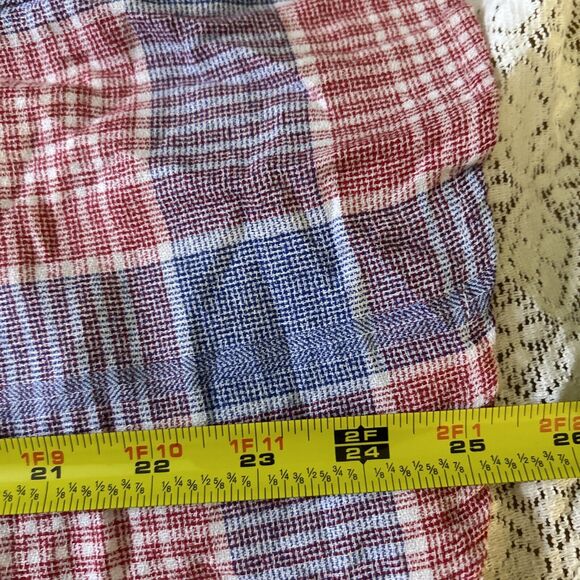 Ruff Hewn Womens Top Size XL Sleeveless Red Blue Striped button front - Picture 8 of 11